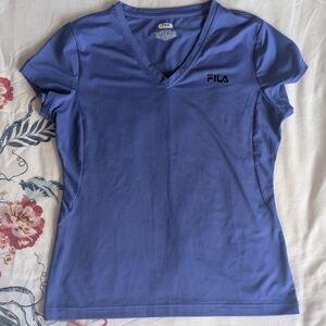 Fila Women's Blue V-Neck Top